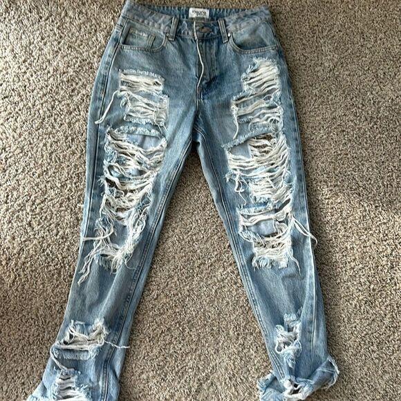 Insane Gene distressed straight leg jeans. Size 25 - Picture 1 of 3